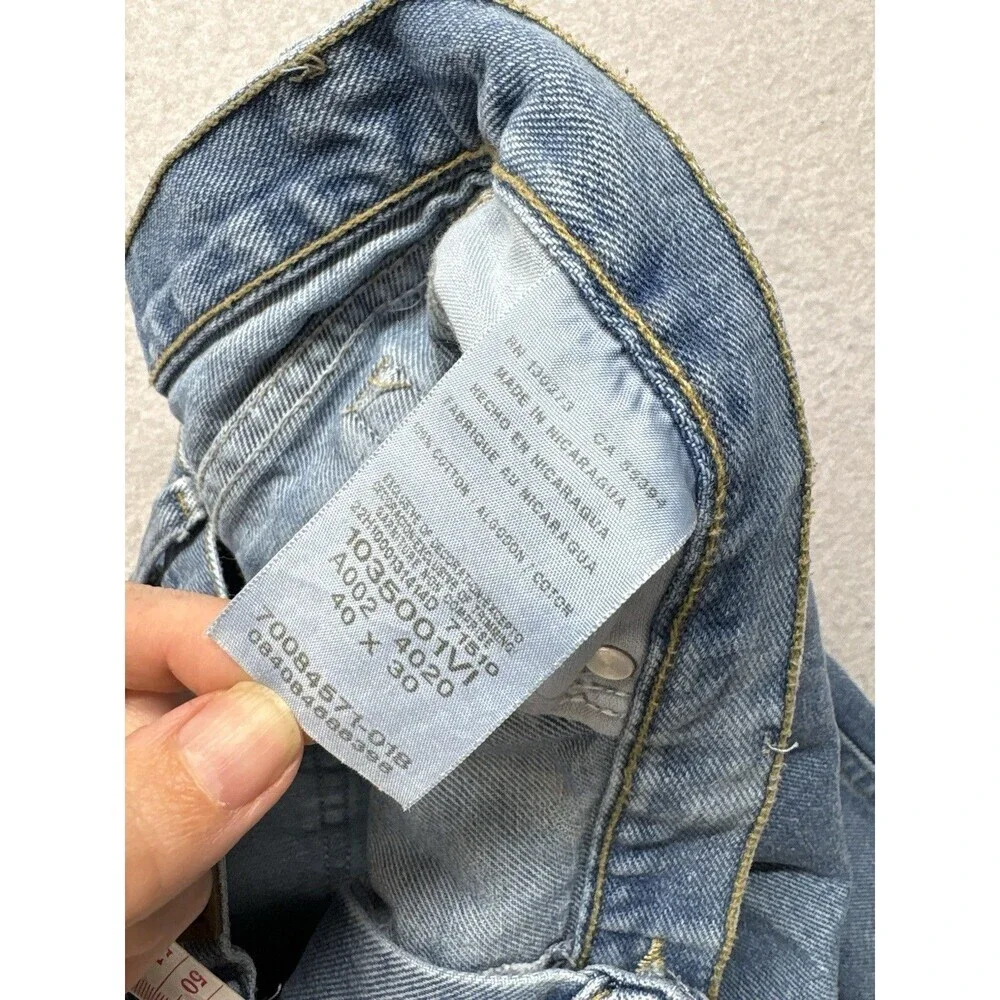 Wrangler Jeans Mens 40x30 Blue Denim Cotton Rugged Wear Relaxed Fit Straight Leg
